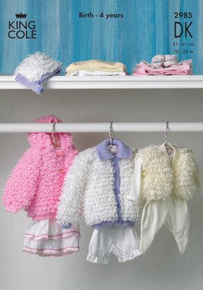Loopy Jackets, Hat and Bolero in King Cole Comfort Baby DK - 2985