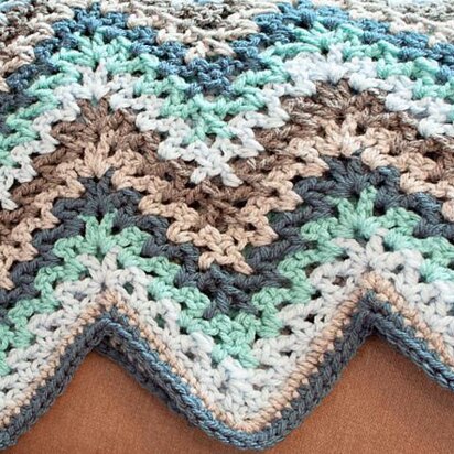 V-Stitch Ripple Afghan