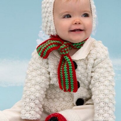 Snowman Cutie Baby Set in Red Heart Anne Geddes Baby - LW3691