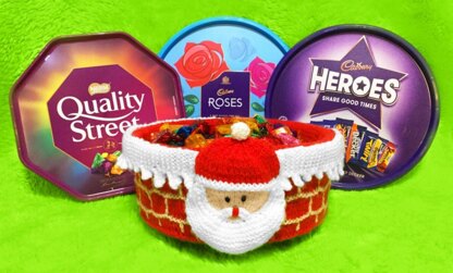 Christmas Santa Chimney Roses Chocolate Tub Cover