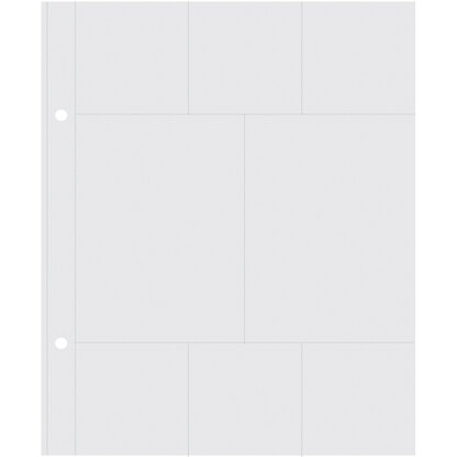 Simple Stories Sn@p! Insta Pocket Pages For 6"X8" Binders - (6) 2"X2" & (2) 3"X4" Pockets, 10/Pkg