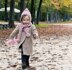 Pom-pom scarf with hoodie.