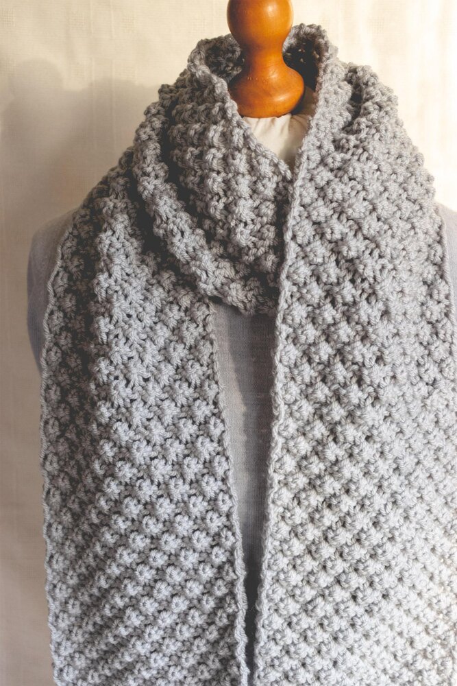 Chunky Knit Slip Stitch Scarf: Knitting pattern