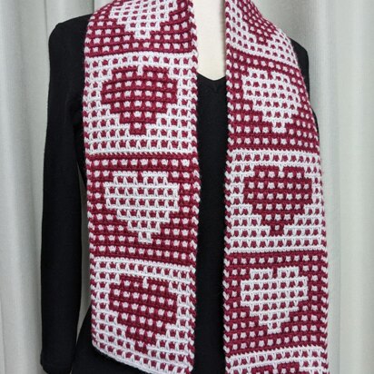 Hearts in Love Mosaic Scarf