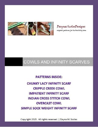 Cowls and Infinity Scarves eBook - 6 loom knit patterns