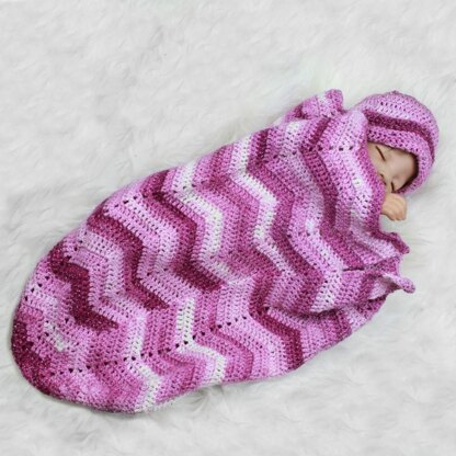 Ripple Cuddle Sac Baby Crochet Pattern #144