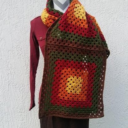 Granny Square Rectangle Shawl