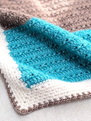 Textured Color Block Baby Blanket