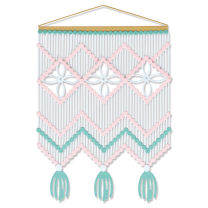 Sizzix Thinlits Die Set Macramé Card Front by Jennifer Ogborn