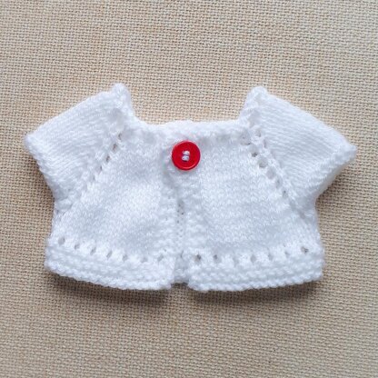 White Cardigan for Doll