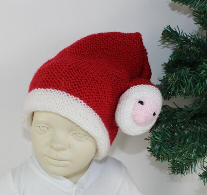 Toddler Santa Head Christmas Hat