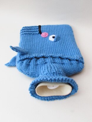 Whale Hot Water Bottle Cover