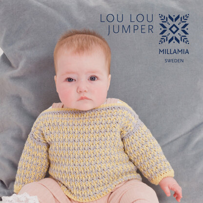 "Lou Lou Jumper" - Sweater Crochet Pattern For Babies in MillaMia Naturally Soft Cotton by MillaMia