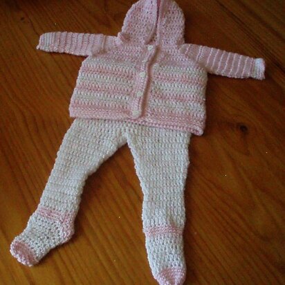 Footed Leggings and Hooded Sweater for Baby