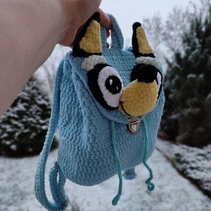 Bluе Нееlеr FАМILY crochet patterns, Bluе Dog - Backpack