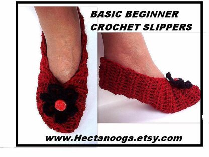 676 CROCHET SLIPPERS, rib stitch, baby to adult