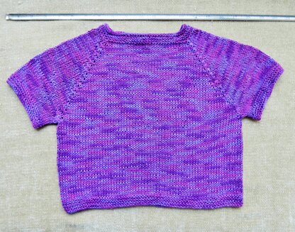 Top Down Baby Pullover -- Bamboo Tee Shirt