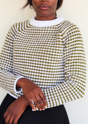 Crochet Houndstooth Sweater