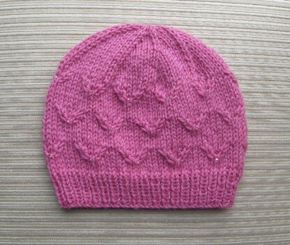 Hat in Flying Birds Stitch in Sizes 12-18 Months and Adult