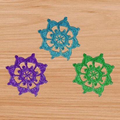 A crochet round motif - coaster pdf pattern