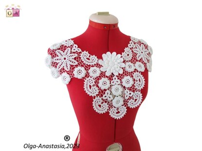 Crochet lace collar "Christmas".