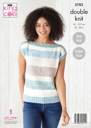 Sweater and Top Knitted in King Cole Harvest DK - 5783 - Downloadable PDF