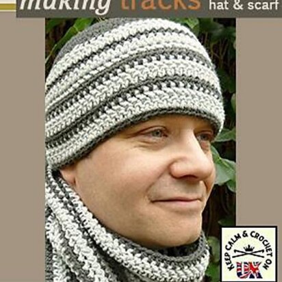 'Making Tracks' Men's Hat and Scarf Set 