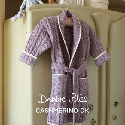 My First Dressing Gown - Knitting Pattern for Babies in Debbie Bliss Cashmerino DK