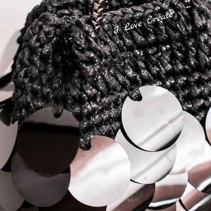 Sequin bucket bag