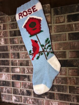 Cardinal Christmas Stocking