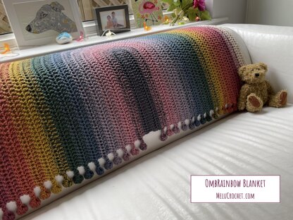 OmbRainbow Blanket pattern by Melu Crochet
