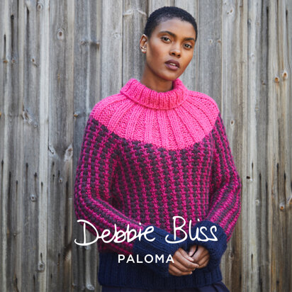 Victoria - Sweater Knitting Pattern For Women in Debbie Bliss Paloma by Debbie Bliss