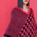 Poppin' Houndstooth Poncho - Free Knitting Pattern For Women in Paintbox Yarns Simply Aran