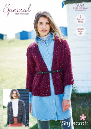 Jackets in Stylecraft Special Aran with Wool - 9891 - Downloadable PDF