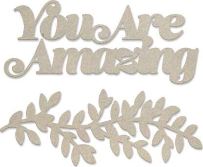 Artdeco Creations Couture Creations Peaceful Peonies Chipboard 2/Pkg - You Are Amazing