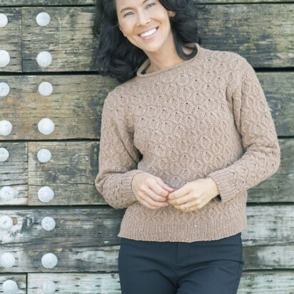 Hollow Oak Pullover in Cascade Yarns Aegean Tweed - DK654 - Downloadable PDF