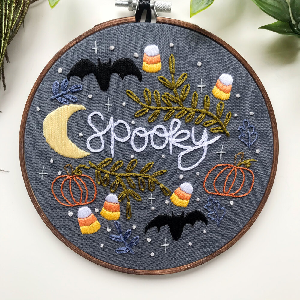 Halloween Embroidery Kits for Beginners DIY Embroidery Patterns English  Manual