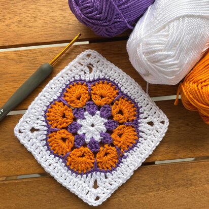 African flower granny square