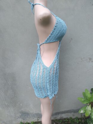 Crochet beach cover up dress