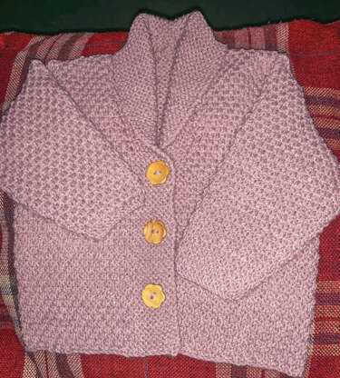 Versatile baby Cardigan or Vest with shawl collar P081