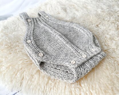 5 sizes - TWISTY Baby Knitted Romper Pattern