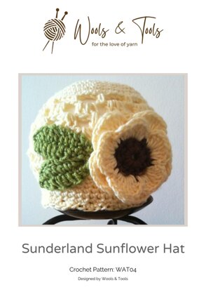 Sunderland Sunflower Baby Hat Crochet Pattern