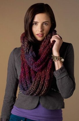 Out of This World Cowl in Red Heart Stellar - LW3473