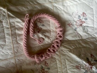 Pink Fiber Art Necklace