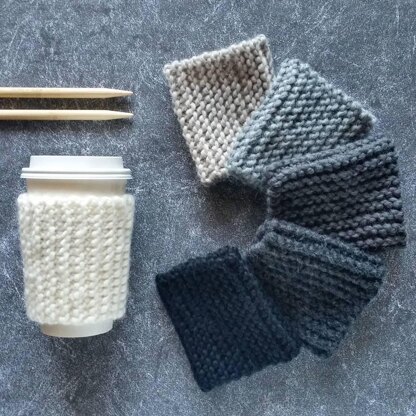 Knit Coffee Cozy, Coffee Sleeve