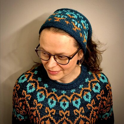 Art nouveau fairisle headband