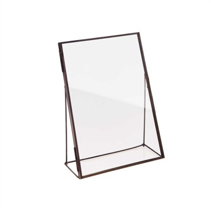Rico Metal Frame Standing With Double Glass Plate, Black, 13x18cm