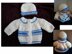 490 BABY CARDIGAN SWEATER AND HAT