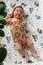 LEO Newborn cotton Romper with animal print crochet pattern