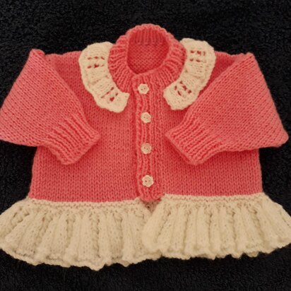 Childs Lace Edge Cardigan